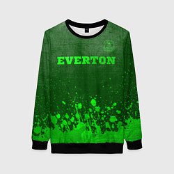 Женский свитшот Everton - green gradient посередине