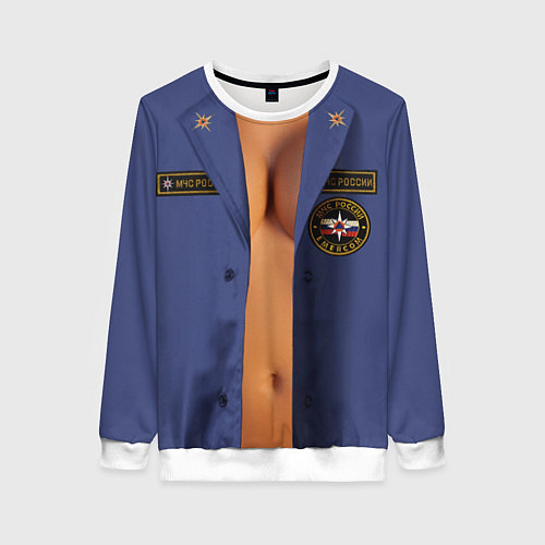 Женский свитшот Форма спасательницы МЧС женская / 3D-Белый – фото 1