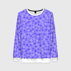Свитшот женский Фиолетовый сиреневый пузыри, цвет: 3D-белый
