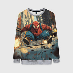 Женский свитшот Маленький толстый человек-паук