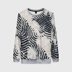 Свитшот женский Текстура гранж - абстрактные линии, цвет: 3D-меланж