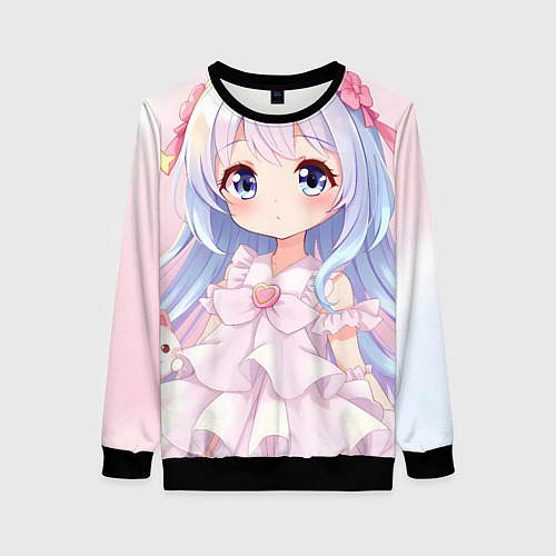 Женский свитшот Аниме в стиле каваи / 3D-Черный – фото 1