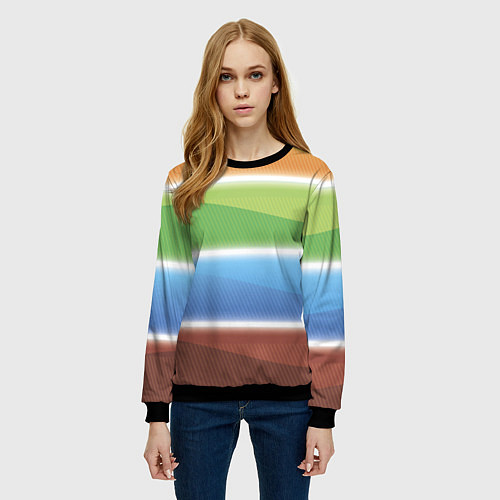 Женский свитшот Просвет / 3D-Черный – фото 3