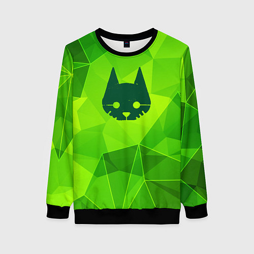 Женский свитшот Stray green poly / 3D-Черный – фото 1