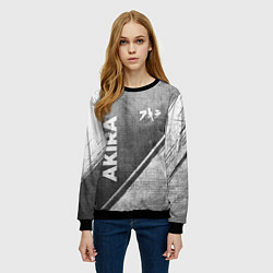 Свитшот женский Akira - grey gradient вертикально, цвет: 3D-черный — фото 2