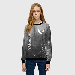 Свитшот женский Valorant - grey gradient вертикально, цвет: 3D-черный — фото 2
