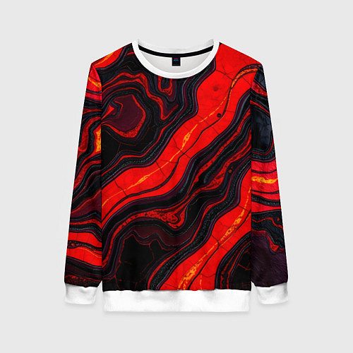 Женский свитшот Срез магматической породы / 3D-Белый – фото 1