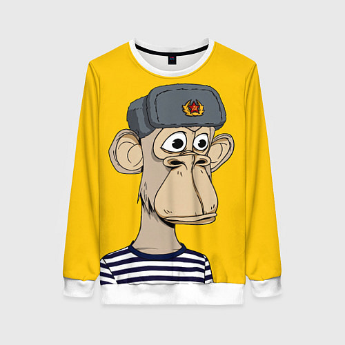 Женский свитшот NFT ape turtleneck / 3D-Белый – фото 1