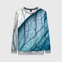 Свитшот женский Листья с прожилками, цвет: 3D-меланж