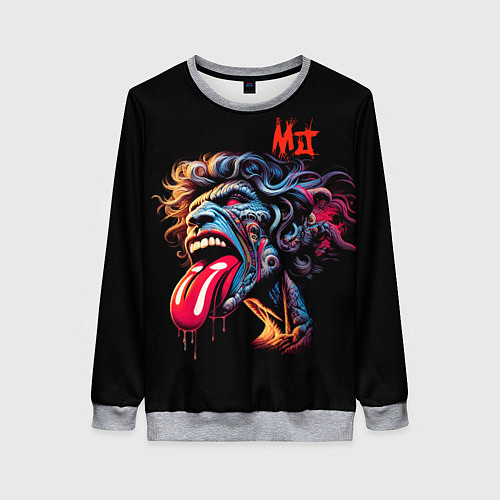 Женский свитшот Mick Jagger - Rolling Stones / 3D-Меланж – фото 1