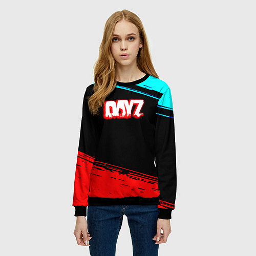 Женский свитшот Dayz neon color / 3D-Черный – фото 3