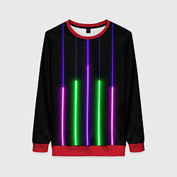 Свитшот женский Color Purple green pink, цвет: 3D-красный