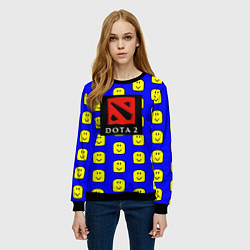 Свитшот женский Dota smile pattern, цвет: 3D-черный — фото 2