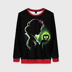 Женский свитшот Белоснежка и яблоко - силуэт крупно