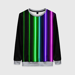 Свитшот женский Neon lines, цвет: 3D-меланж