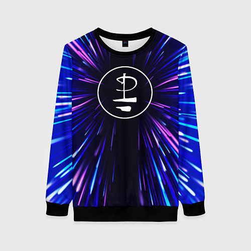 Женский свитшот Pink Floyd neon energy / 3D-Черный – фото 1