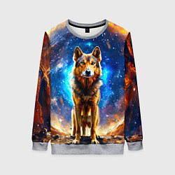 Женский свитшот Волкодав в космосе