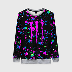 Женский свитшот Monster energy неоновые краски