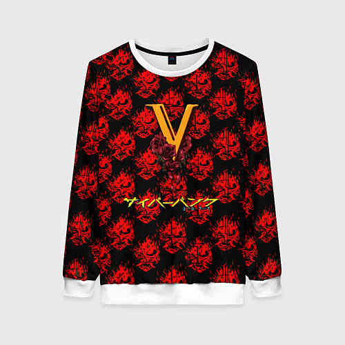 Женский свитшот Samurai cyberpunk / 3D-Белый – фото 1