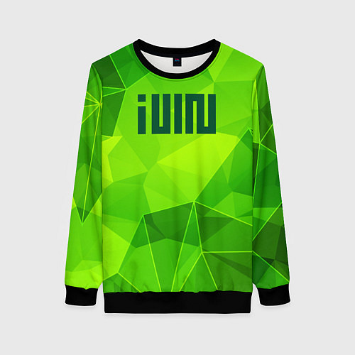 Женский свитшот Gidle green poly / 3D-Черный – фото 1