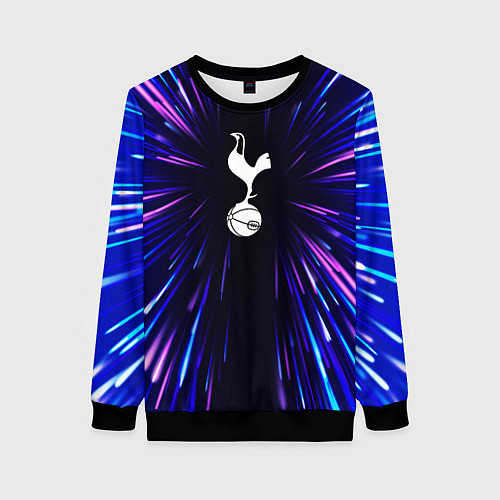 Женский свитшот Tottenham neon energy / 3D-Черный – фото 1