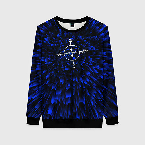 Женский свитшот Megadeth blue energy / 3D-Черный – фото 1