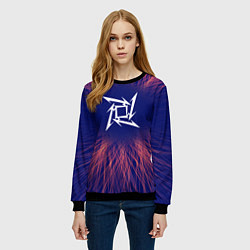 Свитшот женский Metallica red energy, цвет: 3D-черный — фото 2