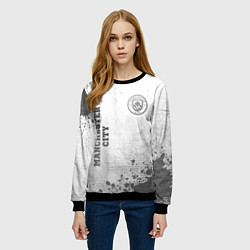 Свитшот женский Manchester City - white gradient вертикально, цвет: 3D-черный — фото 2