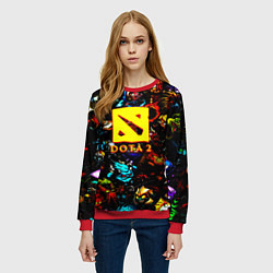 Свитшот женский Dota2 персонажи, цвет: 3D-красный — фото 2