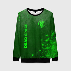 Свитшот женский Dead Space - green gradient вертикально, цвет: 3D-черный