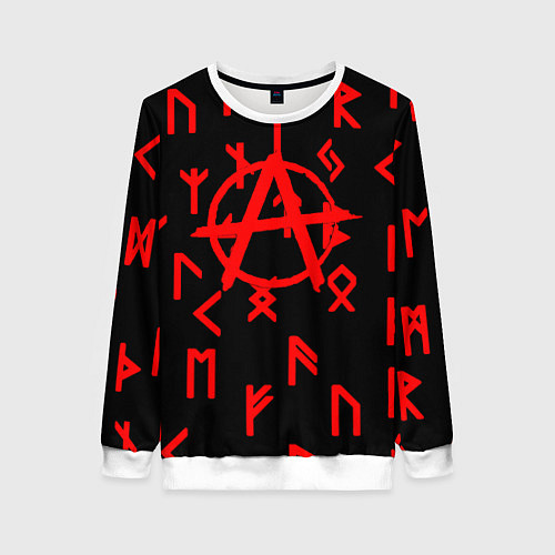 Женский свитшот Анархия символы / 3D-Белый – фото 1