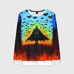 Женский свитшот Бэтмен и летучие мыши
