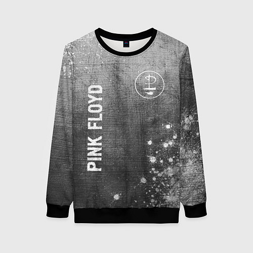 Женский свитшот Pink Floyd - grey gradient вертикально / 3D-Черный – фото 1