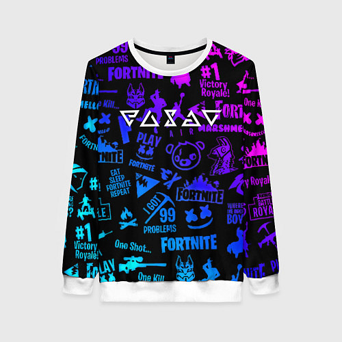 Женский свитшот Ведьмак логотипы игр / 3D-Белый – фото 1