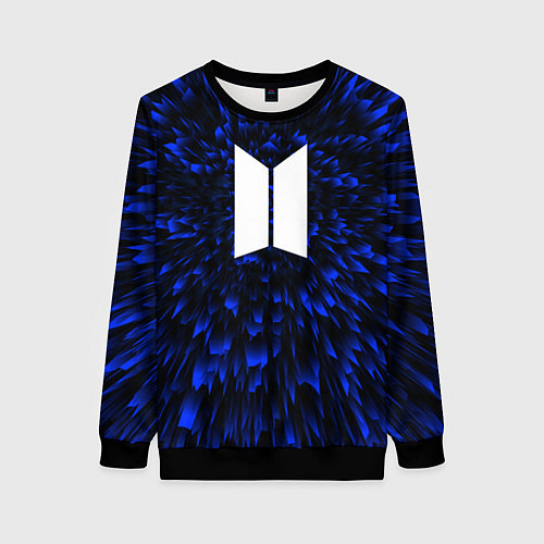 Женский свитшот BTS blue energy / 3D-Черный – фото 1