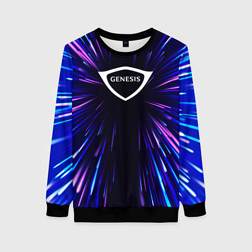 Женский свитшот Genesis neon energy / 3D-Черный – фото 1