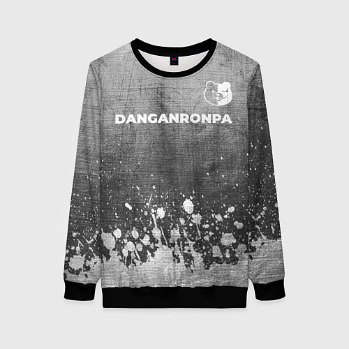 Женский свитшот Danganronpa - grey gradient посередине / 3D-Черный – фото 1