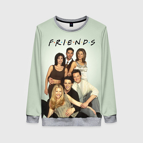Женский свитшот Американский сериал - Друзья / 3D-Меланж – фото 1