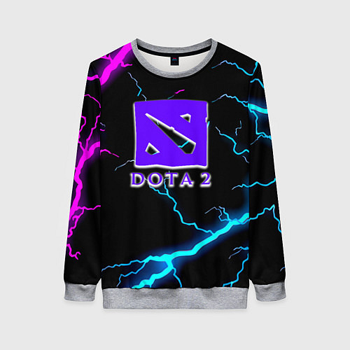 Женский свитшот Dota неоновый шторм / 3D-Меланж – фото 1