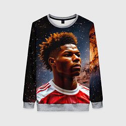 Женский свитшот Маркус Рашфорд и космос