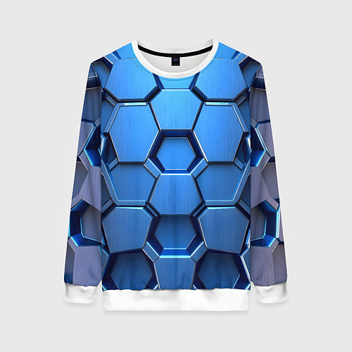 Женский свитшот Синий бронежилет / 3D-Белый – фото 1