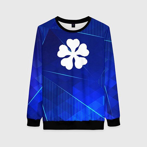Женский свитшот Black Clover blue poly / 3D-Черный – фото 1