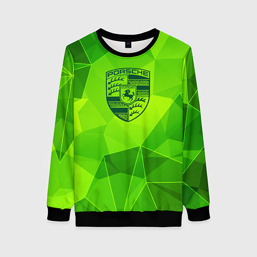 Женский свитшот Porsche green poly / 3D-Черный – фото 1