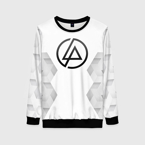 Женский свитшот Linkin Park white poly / 3D-Черный – фото 1
