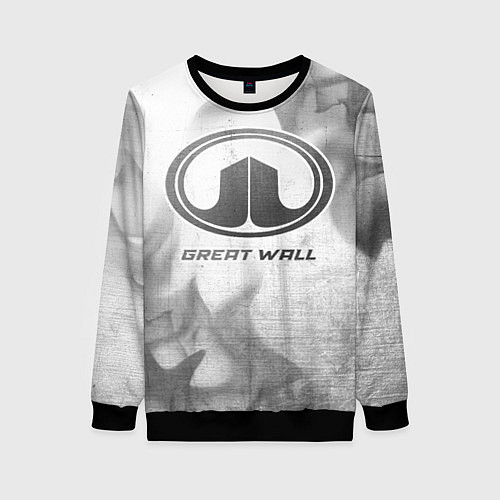 Женский свитшот Great Wall - white gradient / 3D-Черный – фото 1