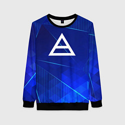 Женский свитшот Thirty Seconds to Mars blue poly
