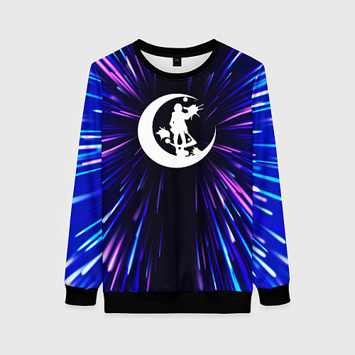 Женский свитшот Angels of Death neon energy / 3D-Черный – фото 1