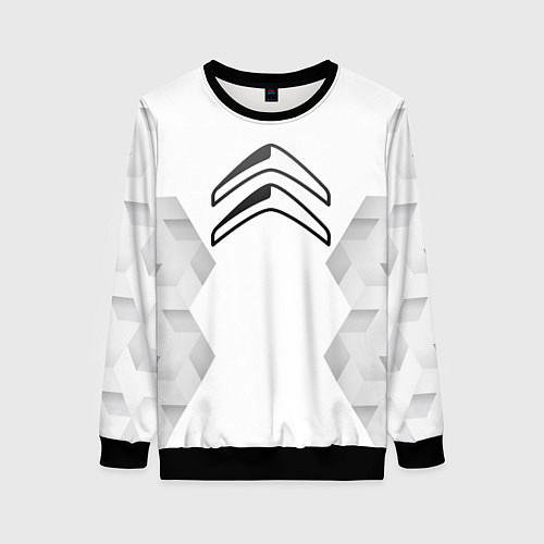 Женский свитшот Citroen white poly / 3D-Черный – фото 1