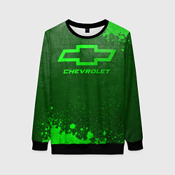 Женский свитшот Chevrolet - green gradient