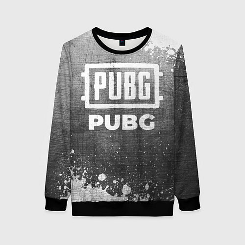 Женский свитшот PUBG - grey gradient / 3D-Черный – фото 1
